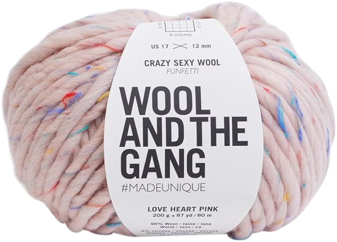 WATG Crazy Sexy Wool LOVE HEART PINK - Discontinued