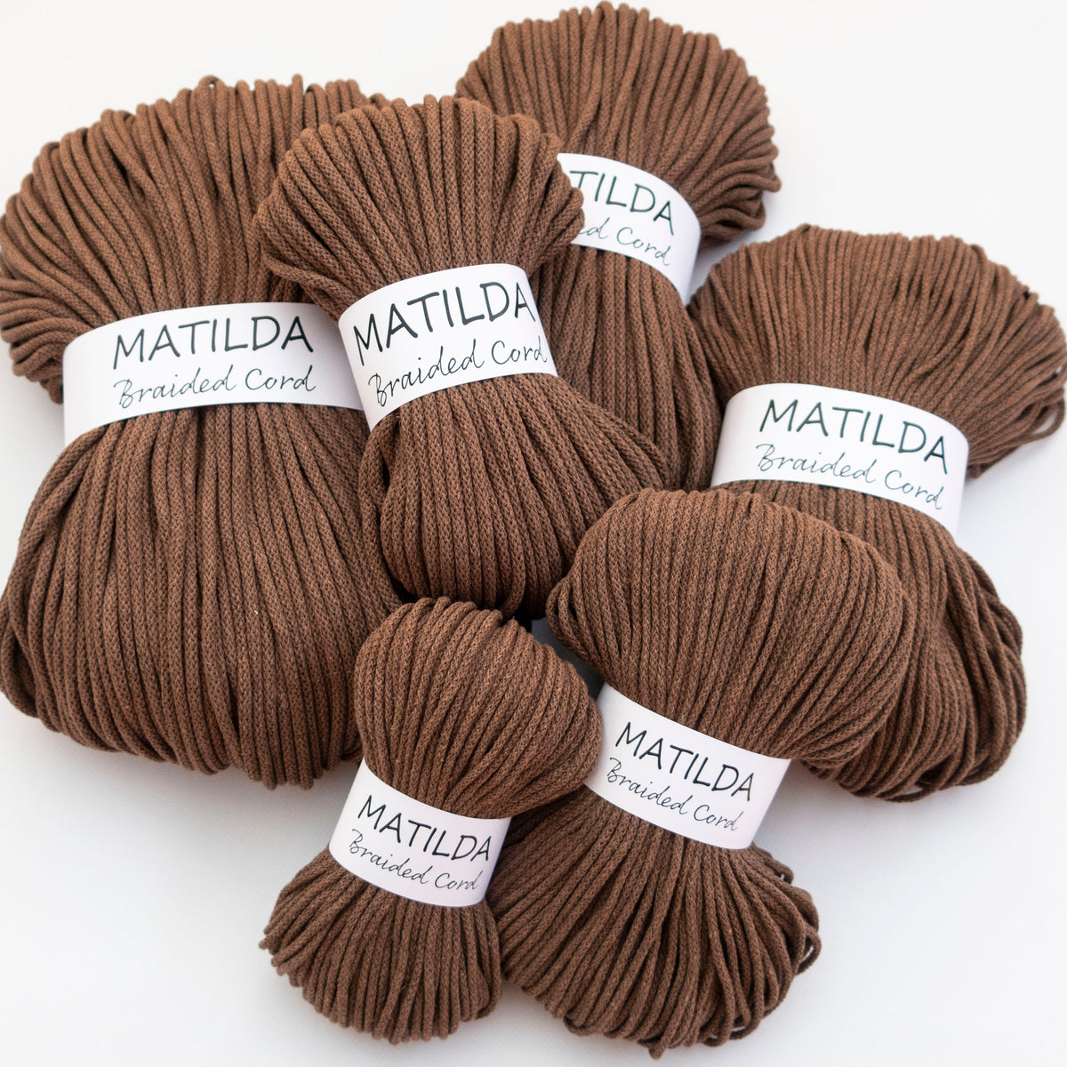 Matilda Braided Cord CHOCOLATE 5mm 50m