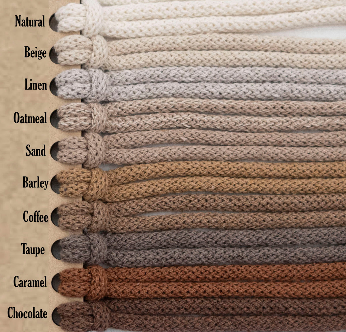 Matilda Braided Cord CARAMEL 5mm 100m
