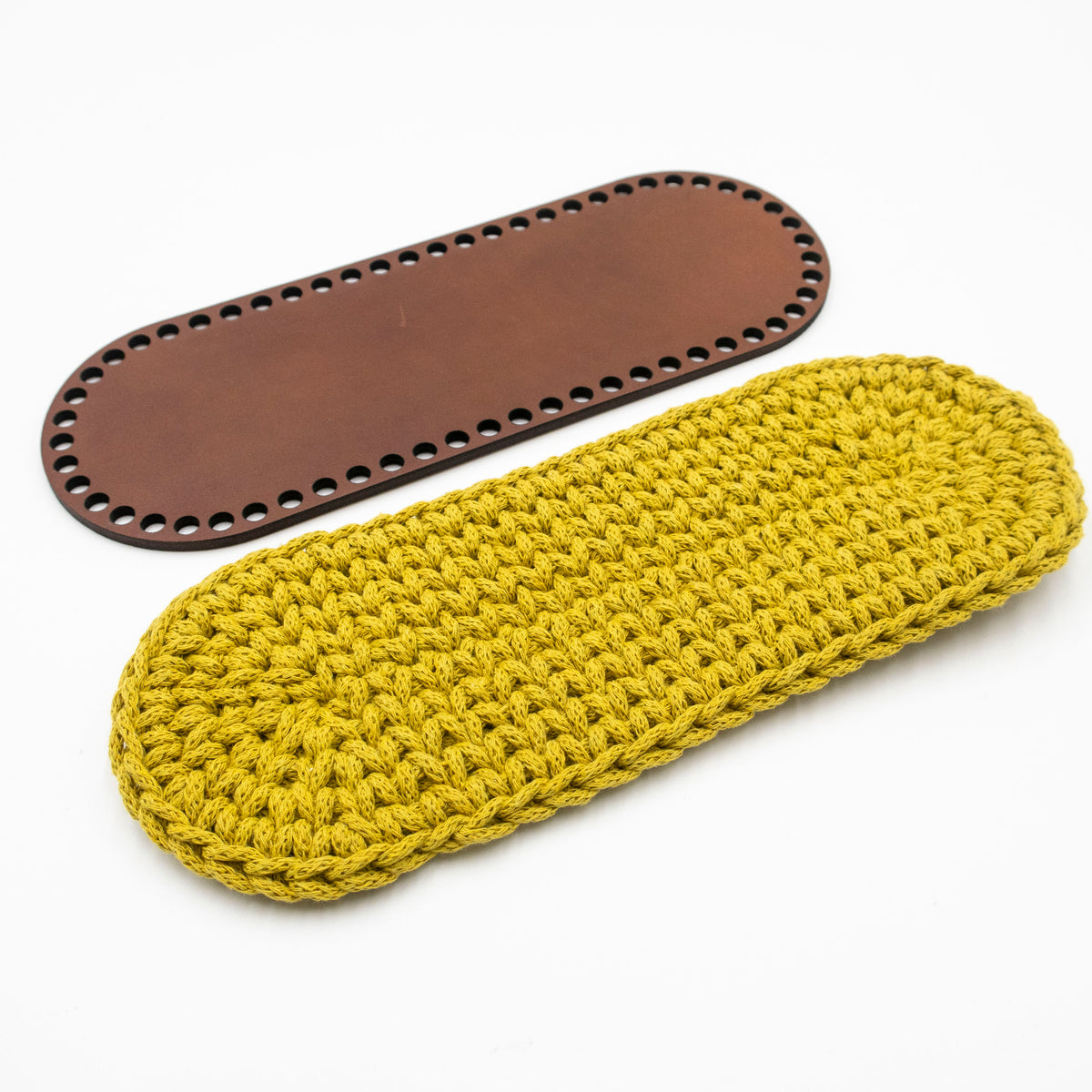 Leather Handbag Base Oval 9 x 24.5cm
