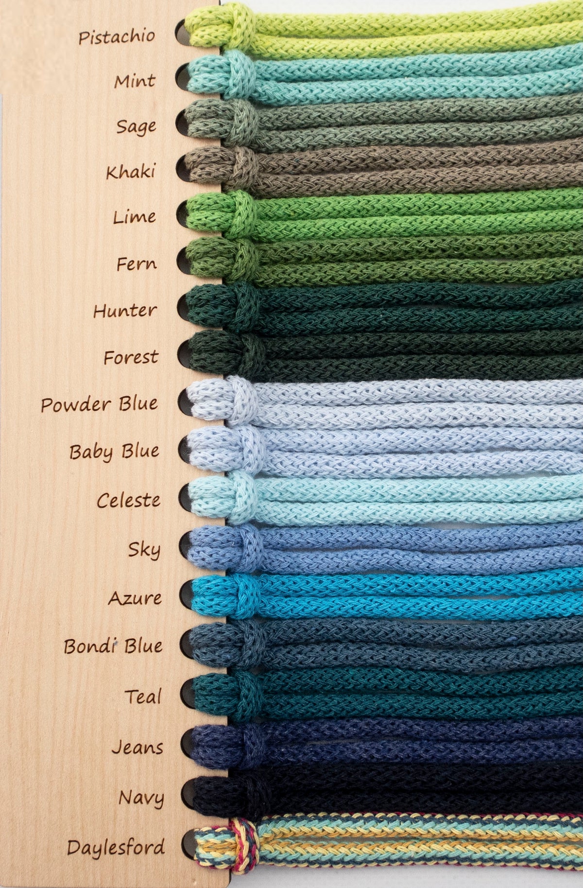 Matilda Braided Cord POWDER BLUE 5mm 100m