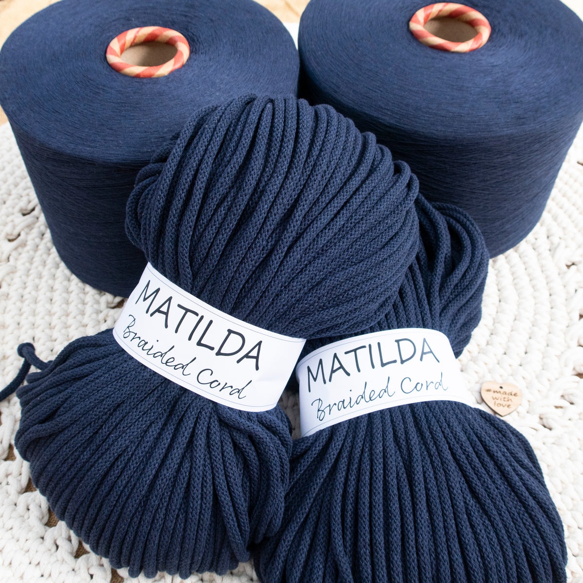 Matilda Braided Cord NAVY 5mm 200m