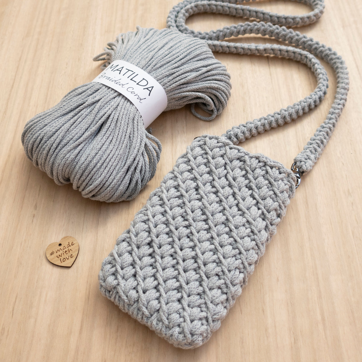 MATILDA Braided Cord LIGHT GREY 3mm 100m
