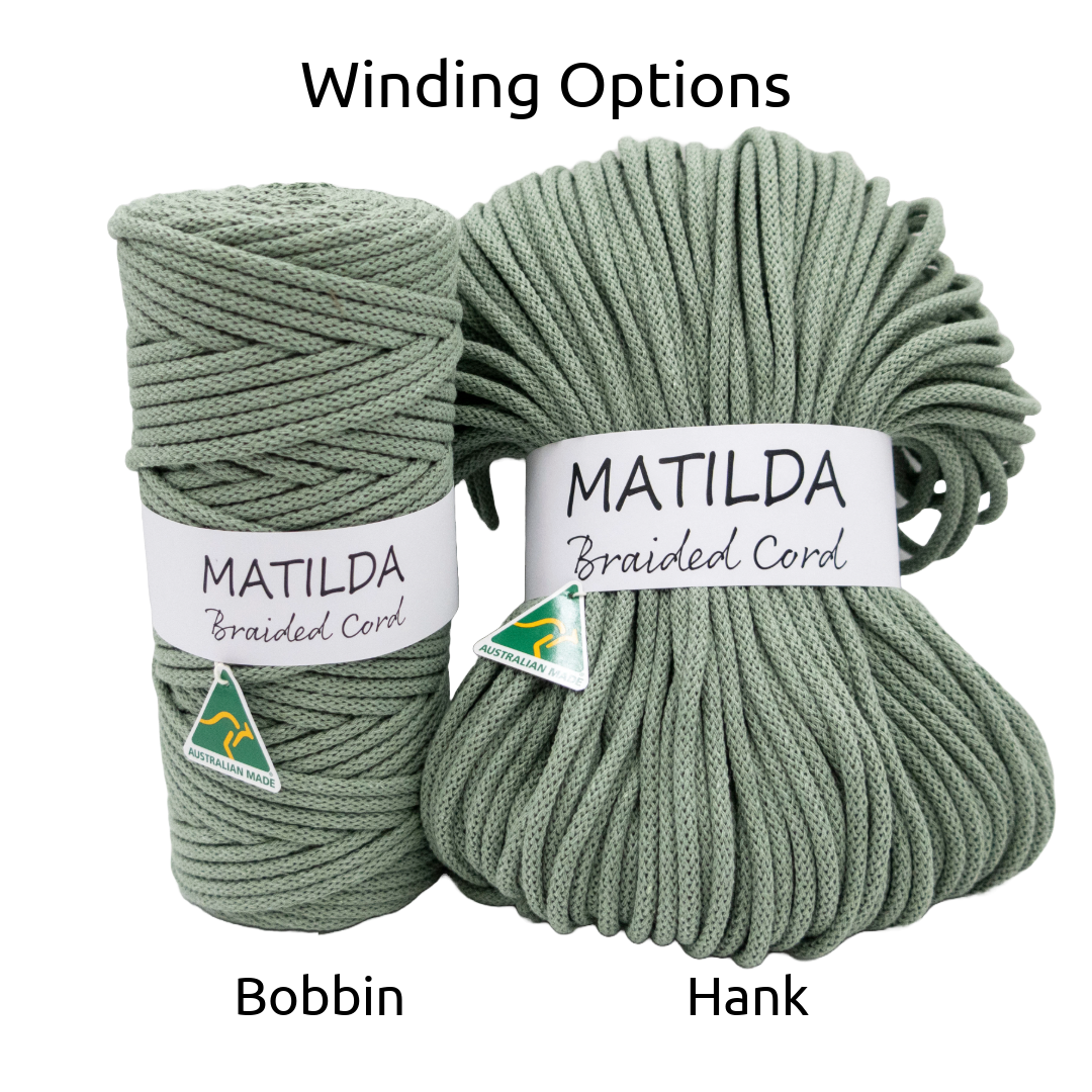 Matilda Braided Cord PISTACHIO 5mm 100m