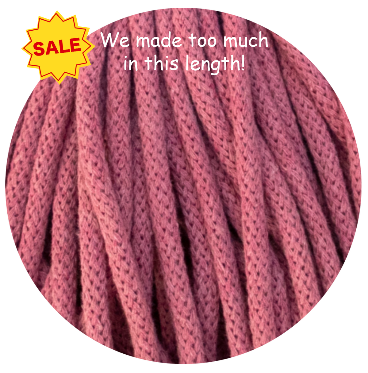 Matilda Braided Cord ROSE PINK 5mm 200m