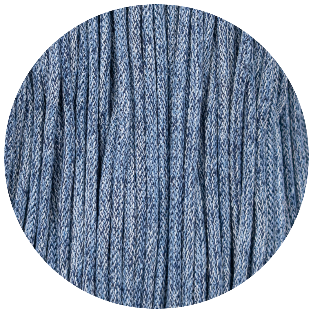 Matilda Braided Cord JEANS/SKY/POWDER BLUE 5mm 200m