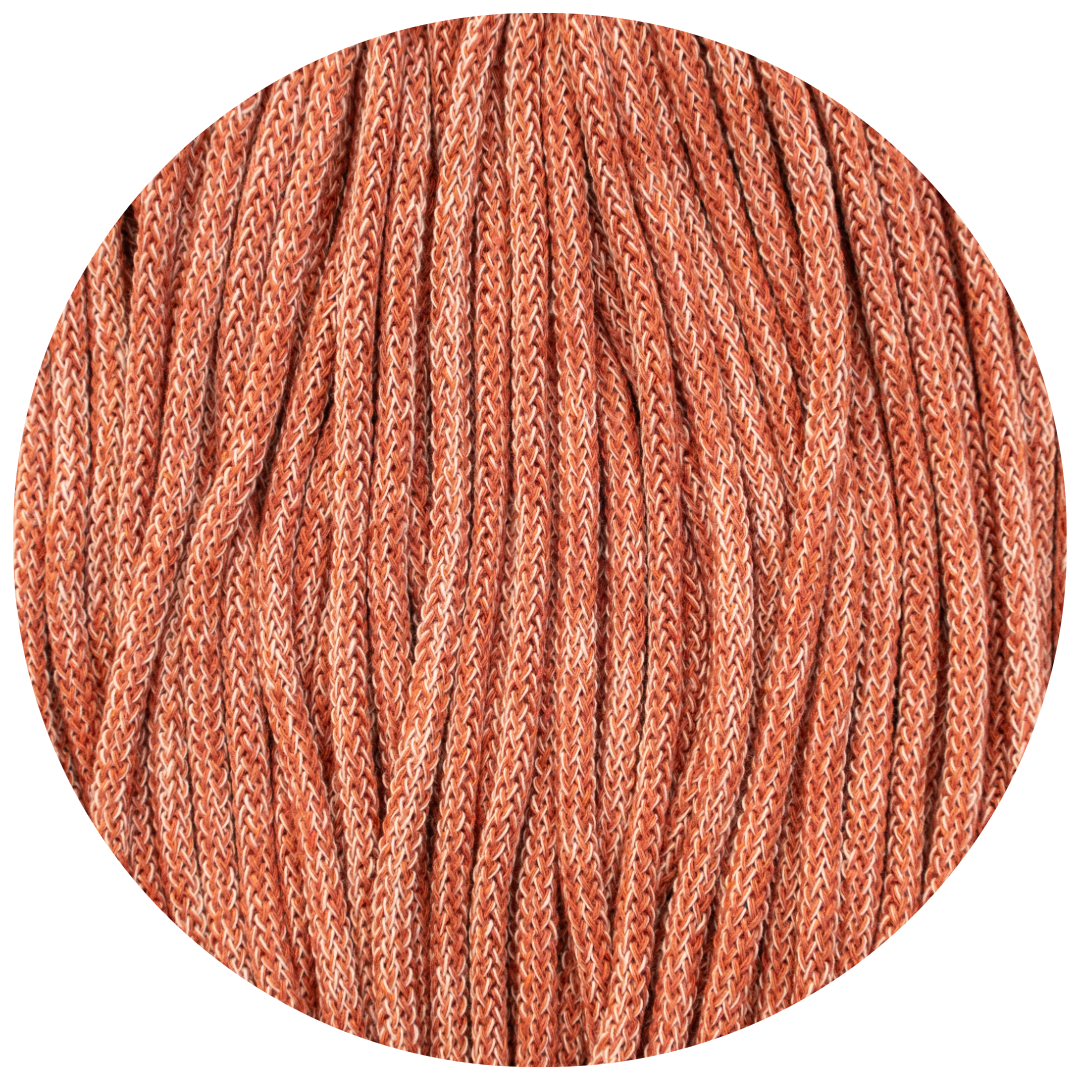 Matilda Braided Cord TERRACOTTA/PUMPKIN/PEACH 5mm 200m
