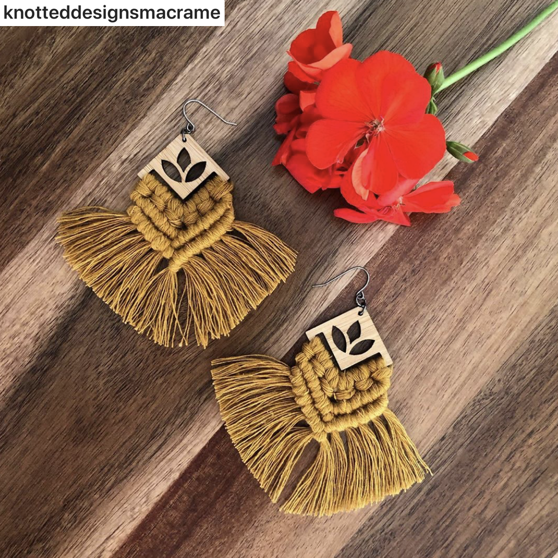 BAMBOO Earring Macrame Frames LOTUS Range