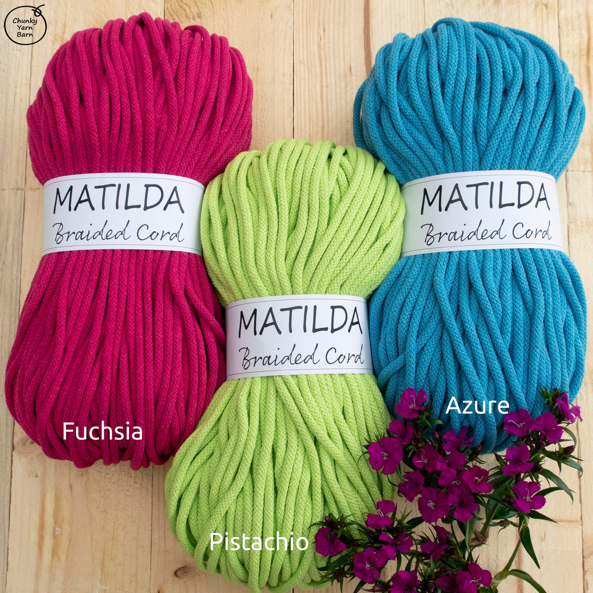 Matilda Braided Cord AZURE 5mm 100m