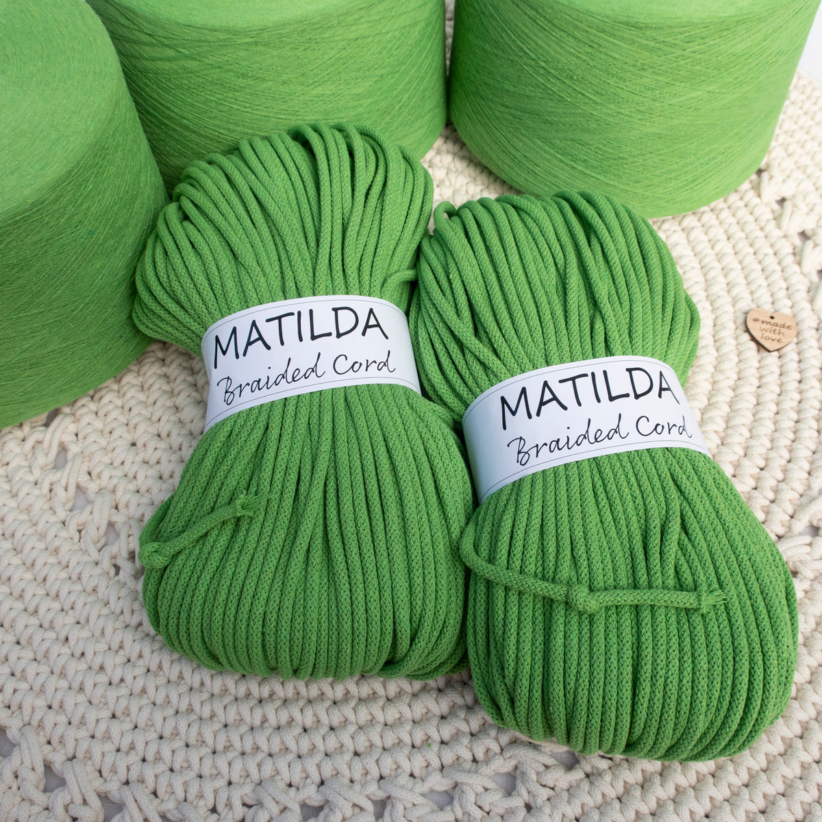 Matilda Braided Cord LIME 5mm 100m