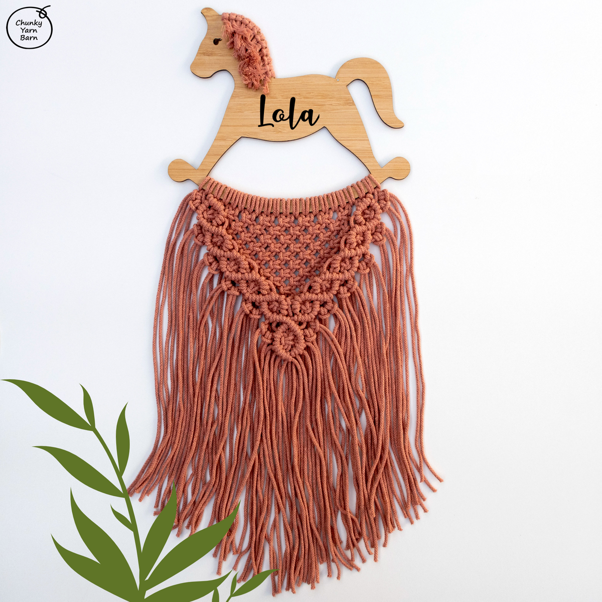 PERSONALISED Macrame Frame ROCKING HORSE