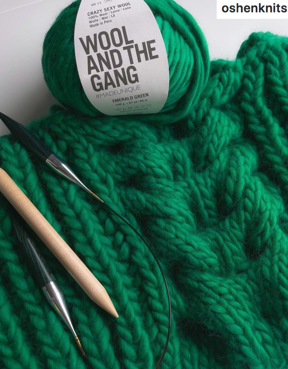 WATG Crazy Sexy Wool EMERALD GREEN