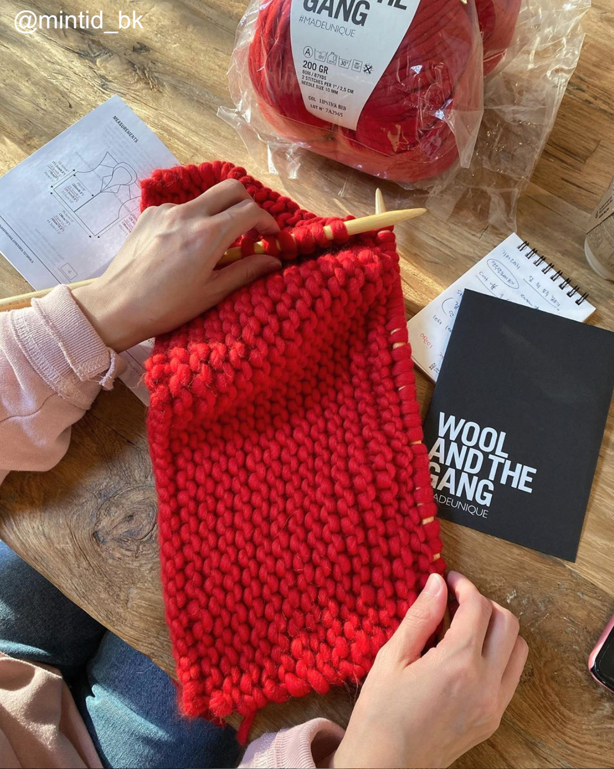 WATG Crazy Sexy Wool LIPSTICK RED