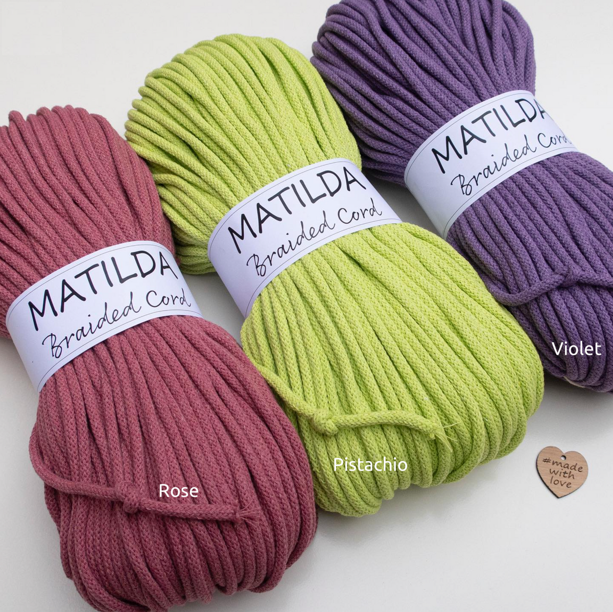Matilda Braided Cord PISTACHIO 5mm 50m