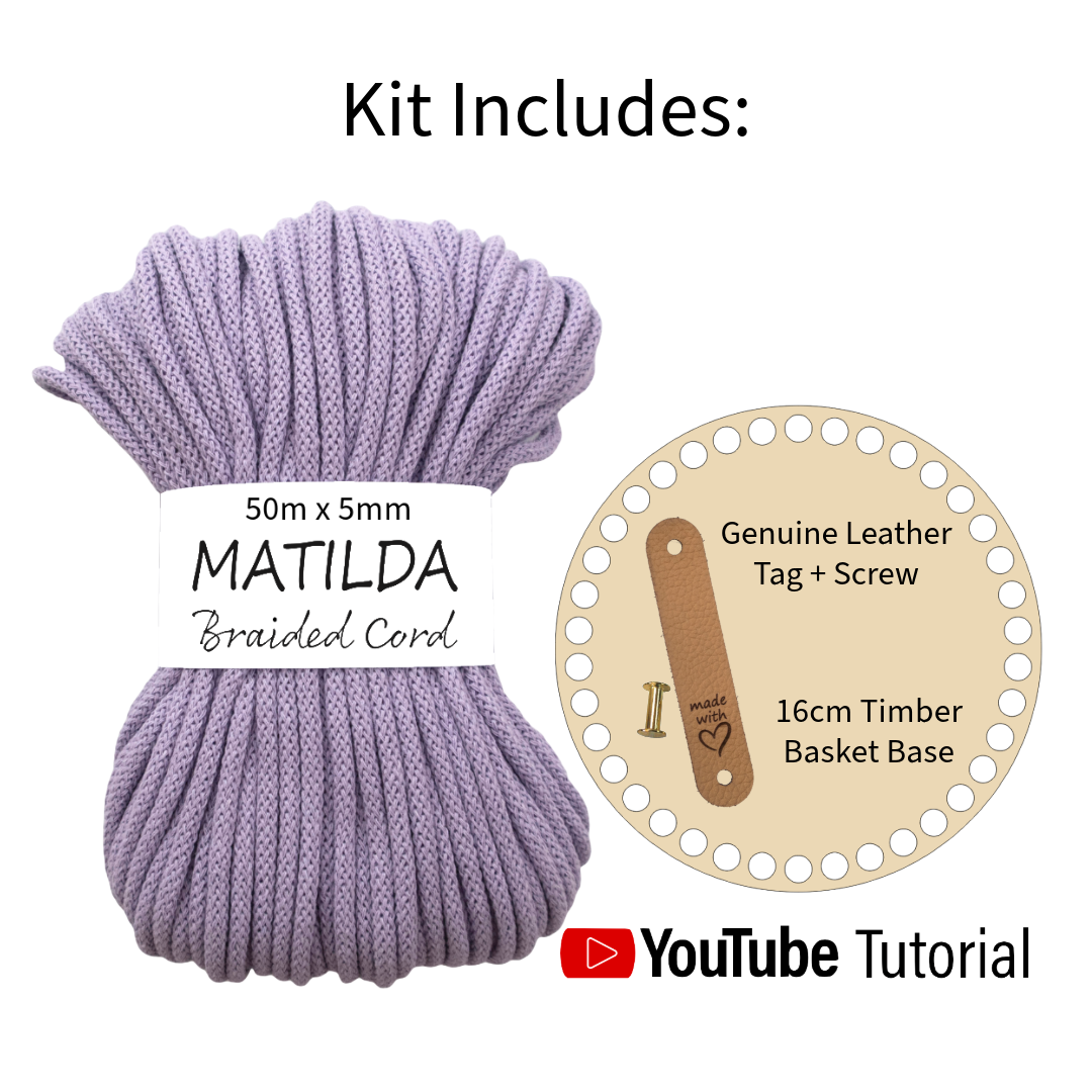 Crochet Basket Kit - 16cm - Waistcoat Stitch