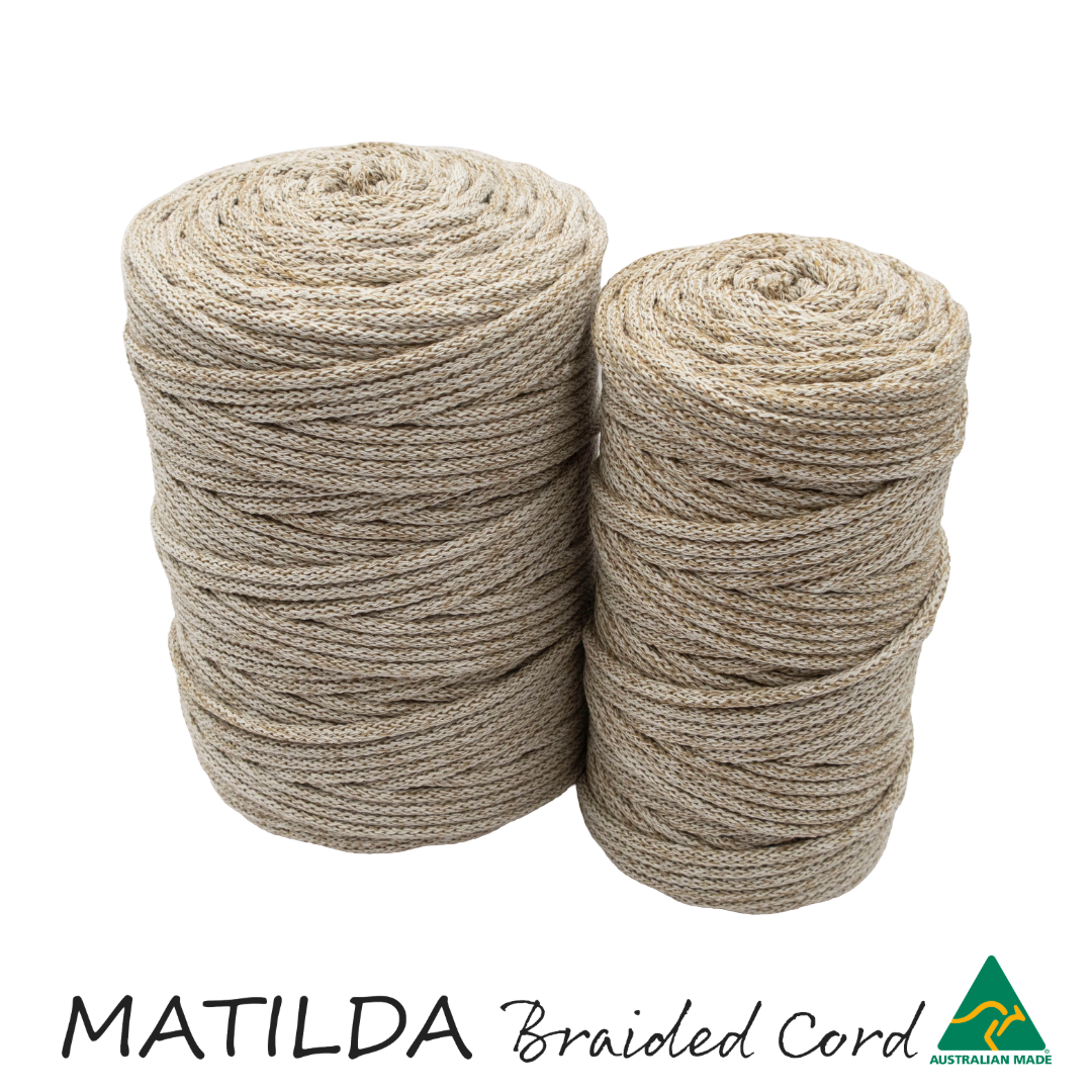 Matilda Braided Cord BARLEY/BEIGE/NATURAL 5mm 100m