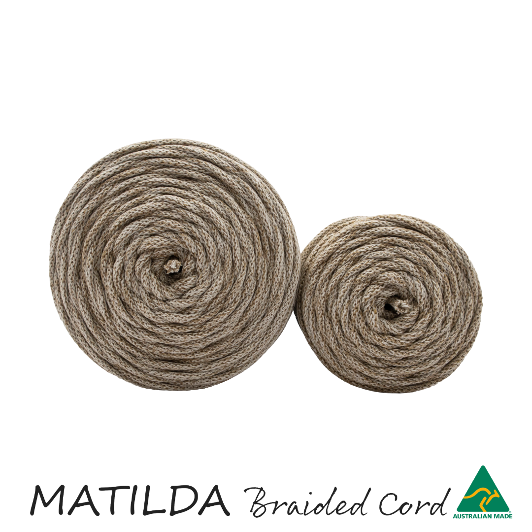 Matilda Braided Cord BARLEY/BEIGE/NATURAL 5mm 100m