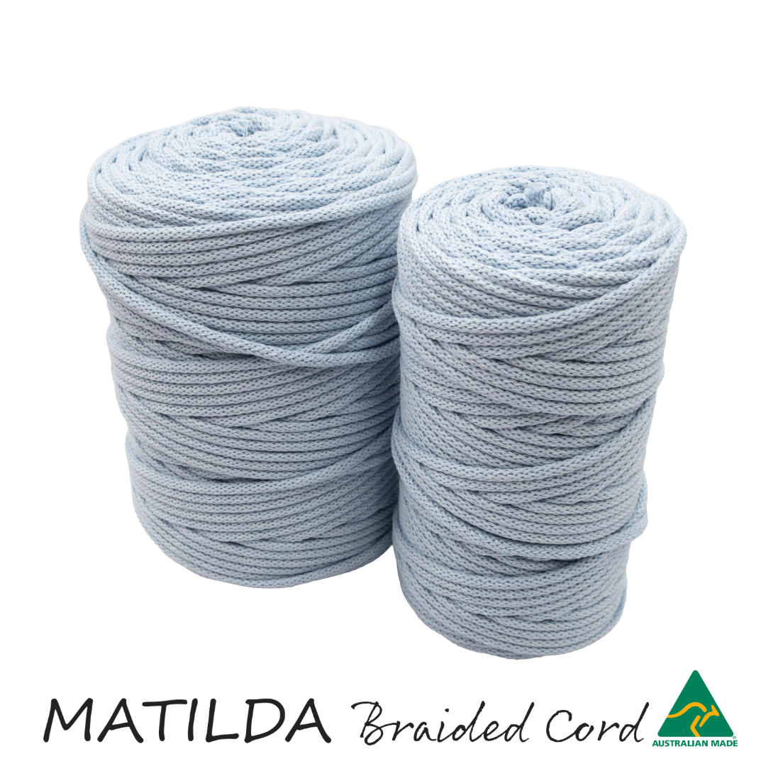 Matilda Braided Cord BABY BLUE 5mm 100m