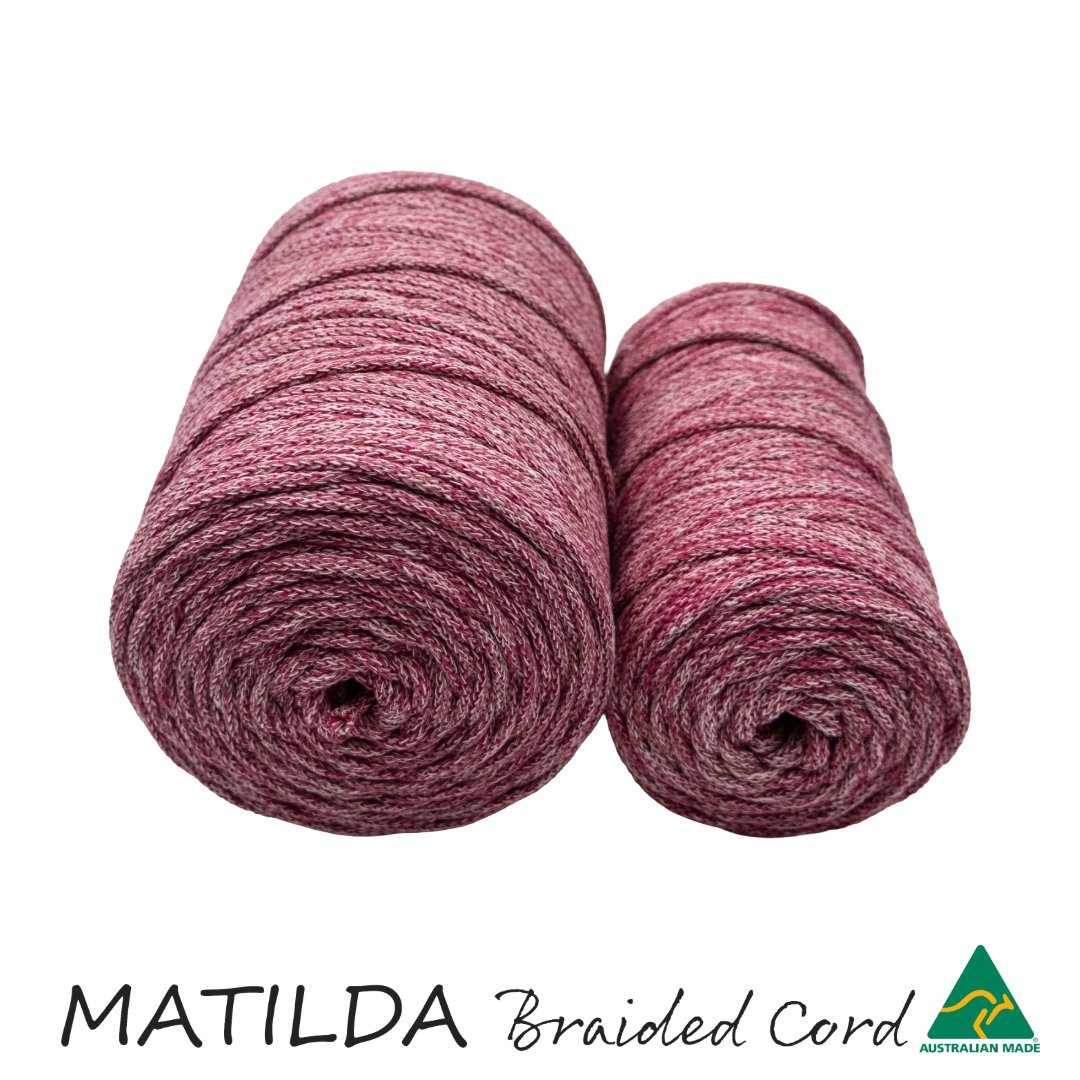 Matilda Braided Cord FUCHSIA/ROSE/BABY PINK 5mm 200m