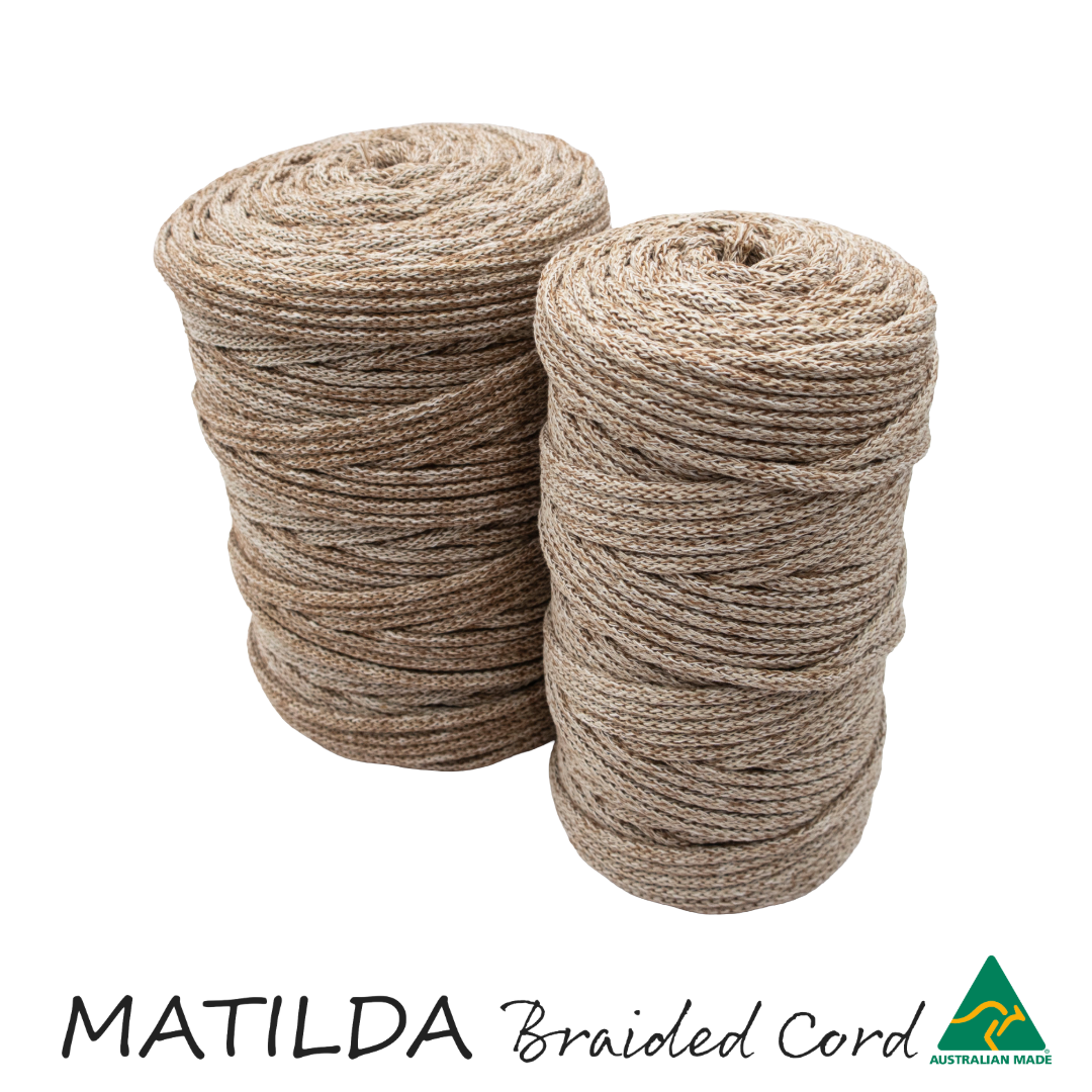 Matilda Braided Cord CARAMEL/SAND/NATURAL 5mm 100m