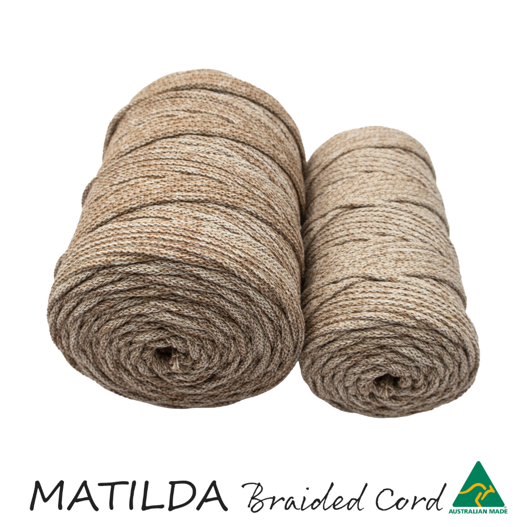 Matilda Braided Cord CARAMEL/SAND/NATURAL 5mm 100m