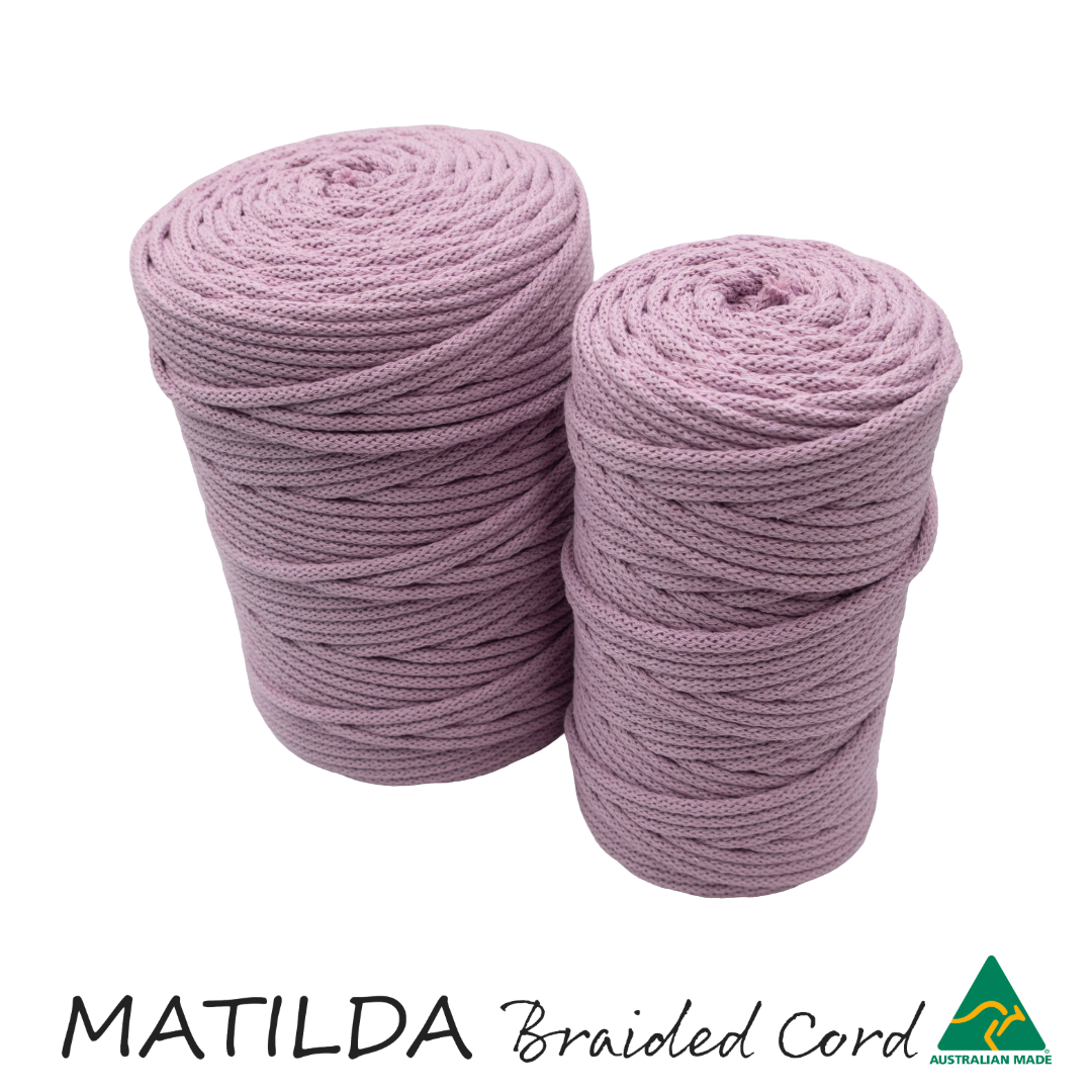Matilda Braided Cord DUSTY PINK 5mm 100m