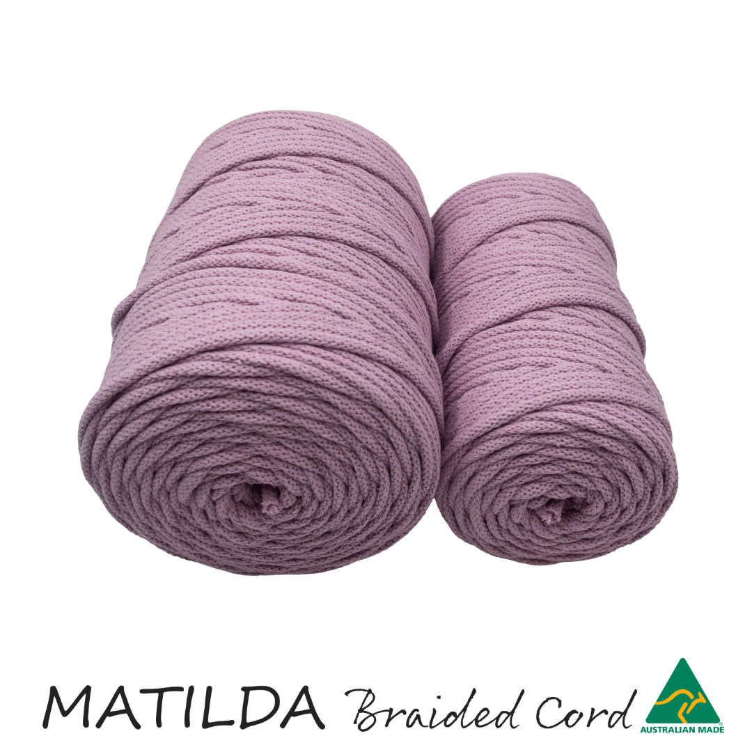 Matilda Braided Cord DUSTY PINK 5mm 100m