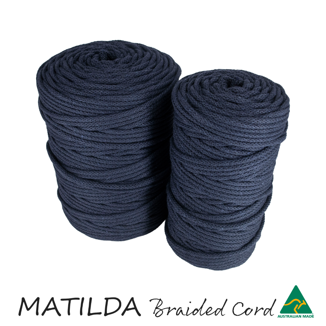 Matilda Braided Cord NAVY 5mm 100m
