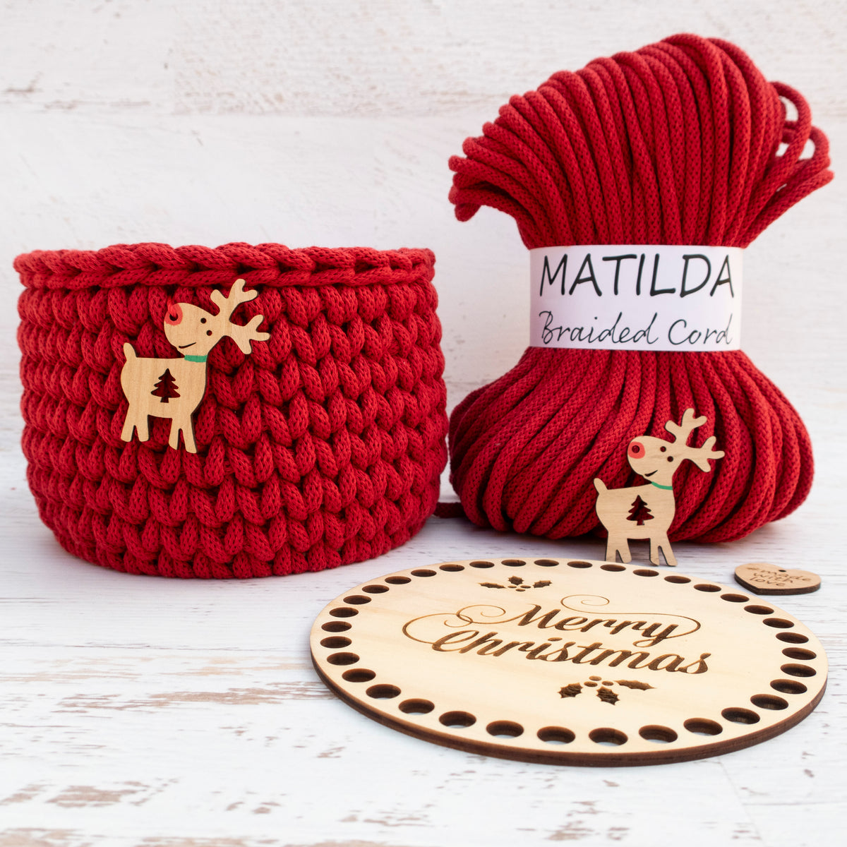 Crochet Basket Kit Christmas Chunky Yarn Barn