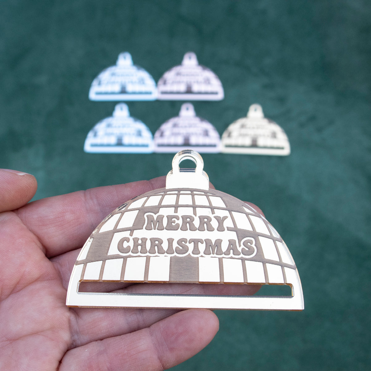 Disco Christmas Macrame Ornament