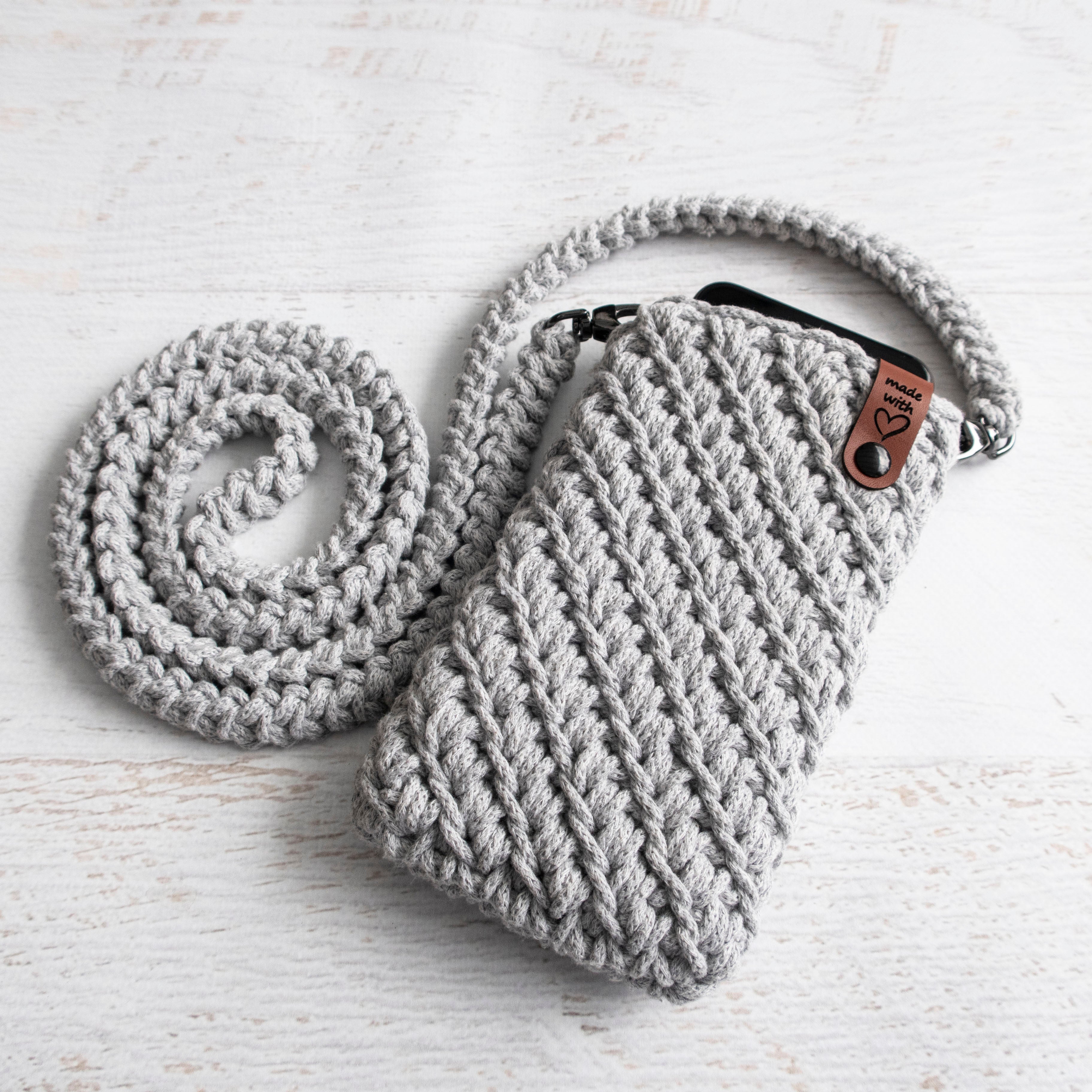 Phone Holder Crochet Mobile Phone Cover Crochet Phone Pouch
