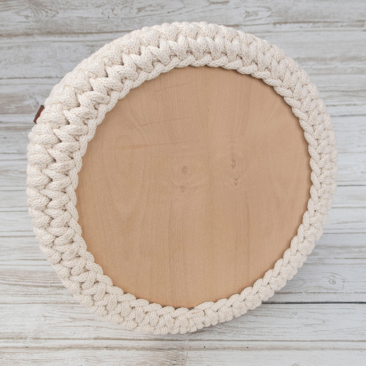 Crochet Basket Kit 22cm incl. Leather Handles Mother&#39;s Day