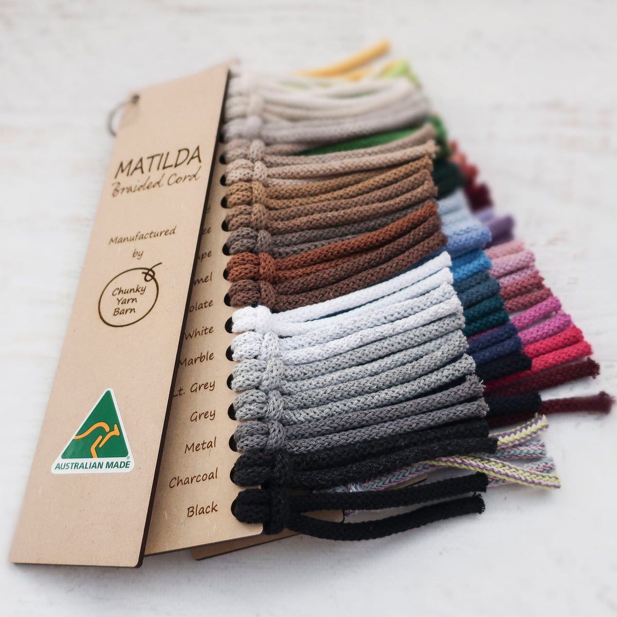 MATILDA Braided Cord Colour Card