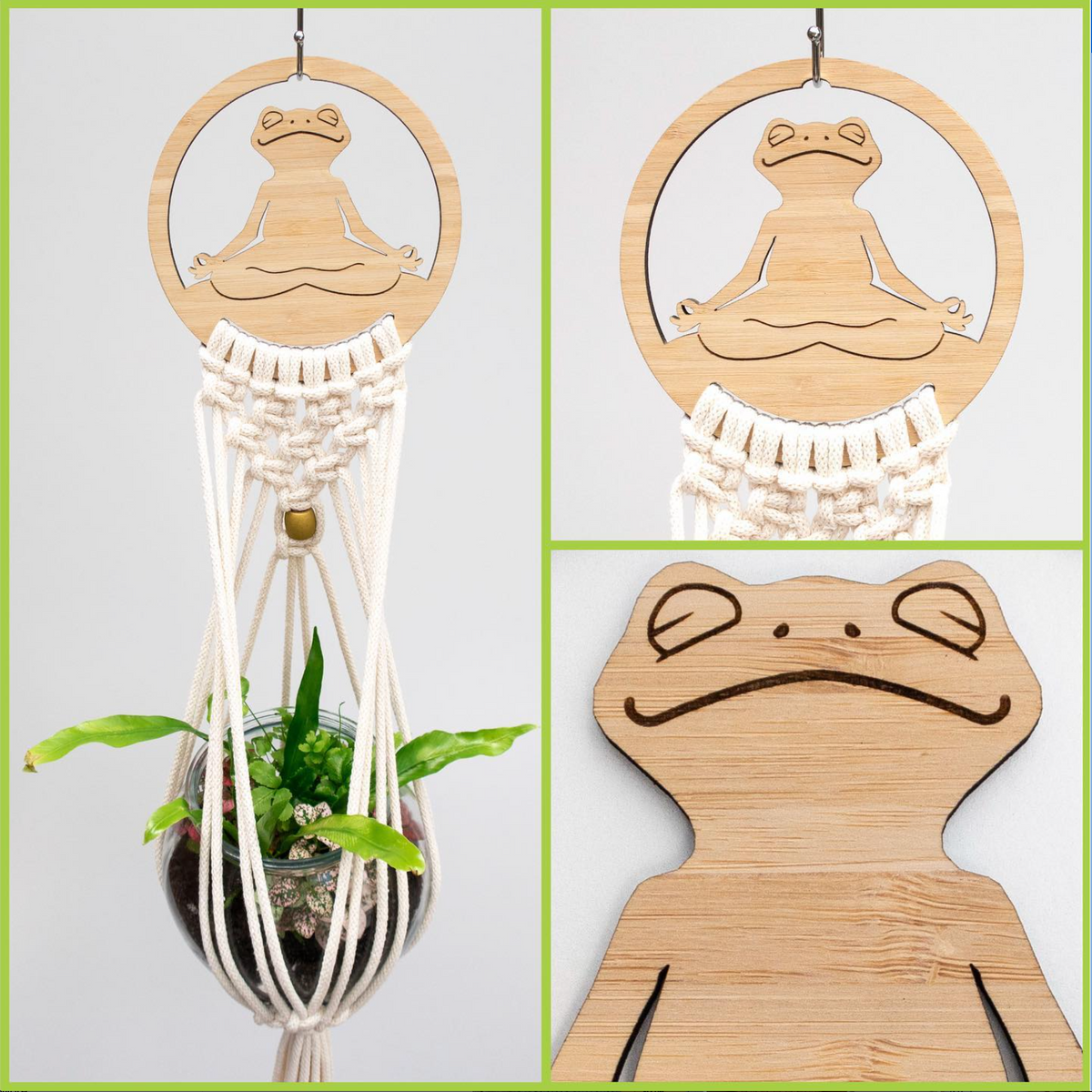 Macrame Frame ZEN FROG