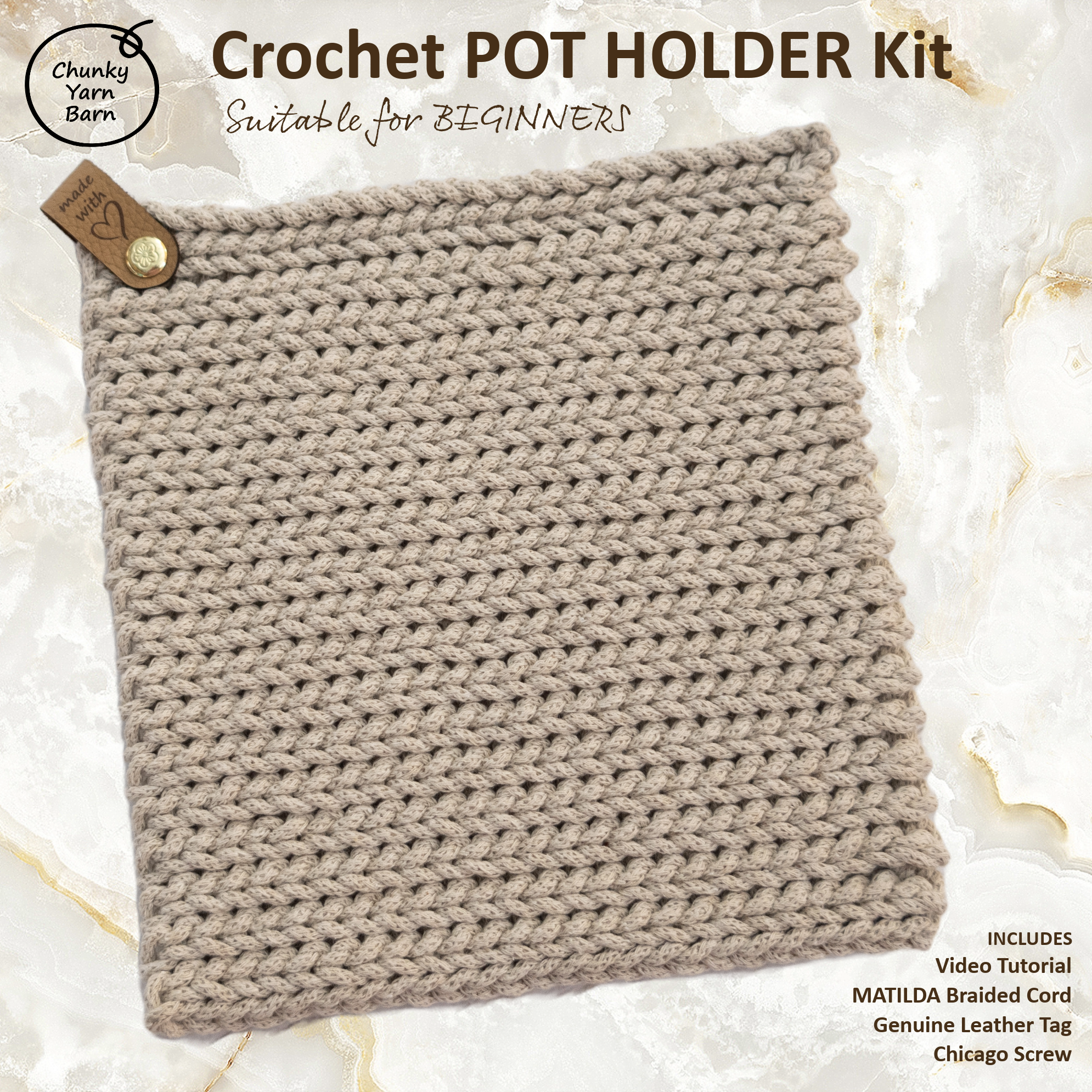 How To Crochet Pot Holders Tutorial For Beginners