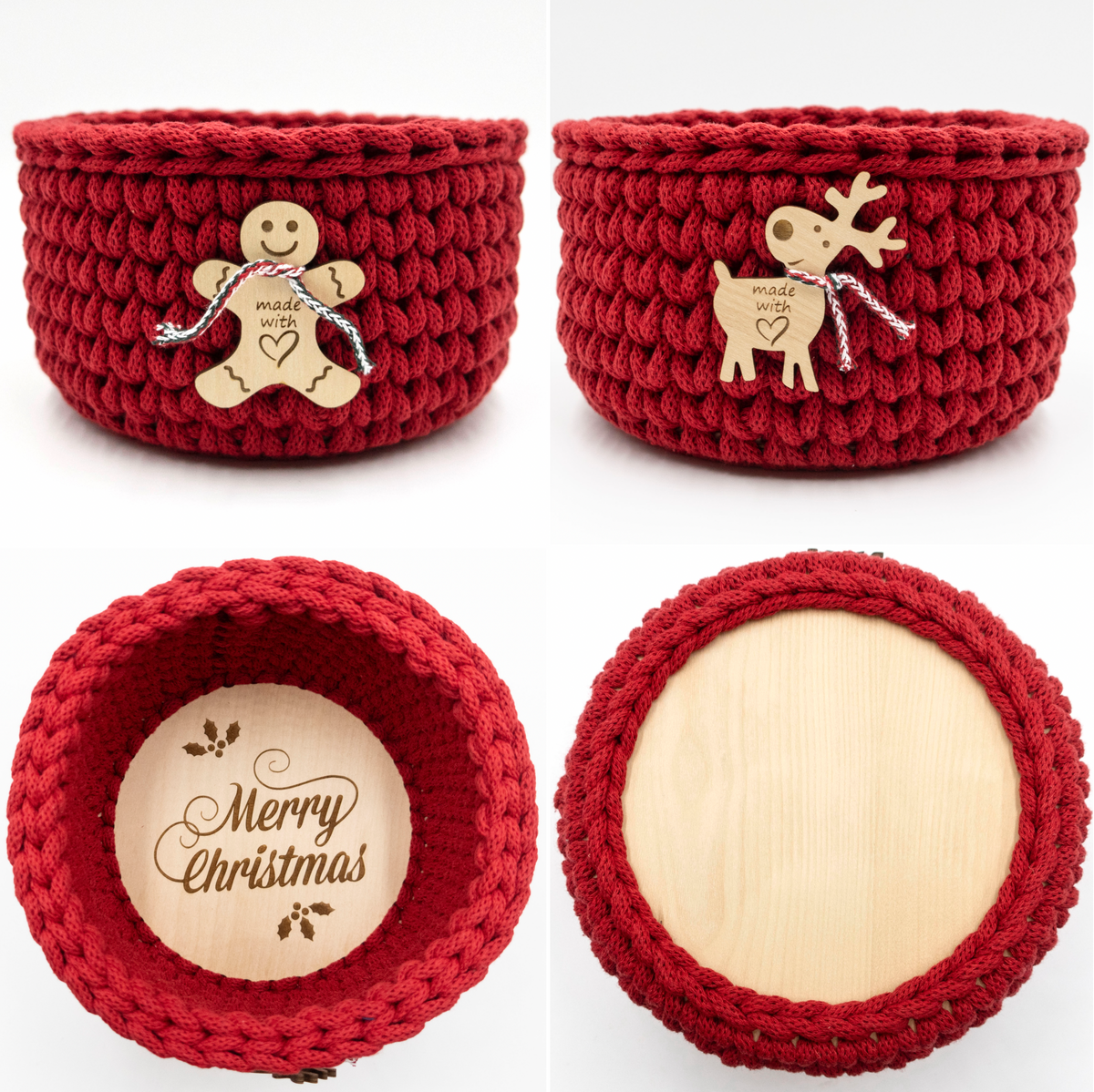 Crochet Basket Kit - 16cm - Christmas