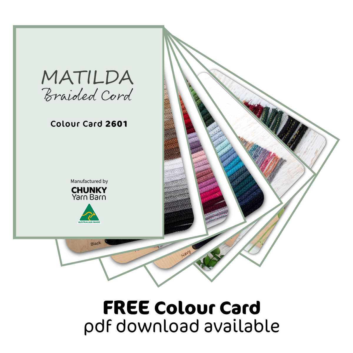 MATILDA Braided Cord Colour Card