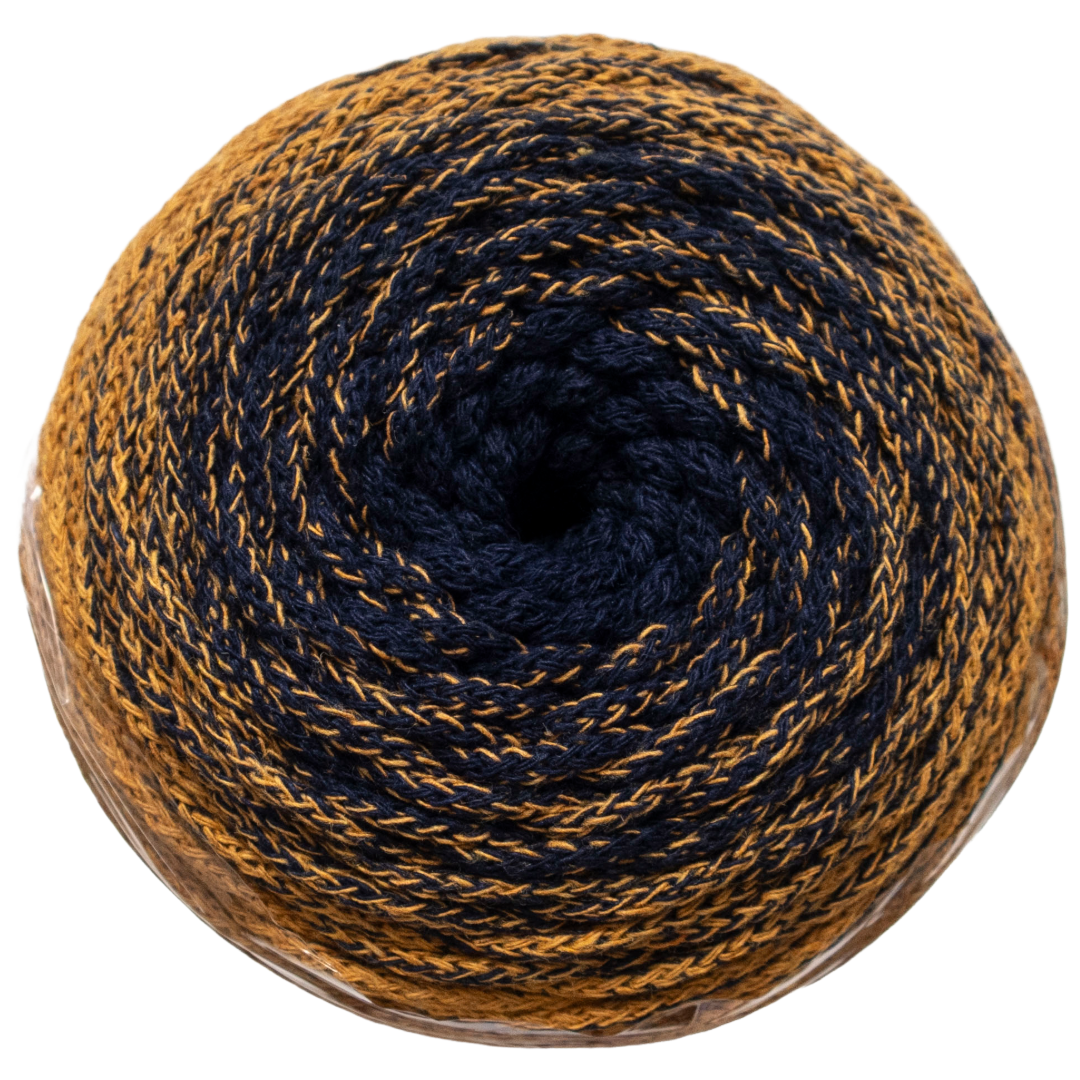 MATILDA Braided Cord OMBRE DARK MUSTARD/NAVY 3mm 194m