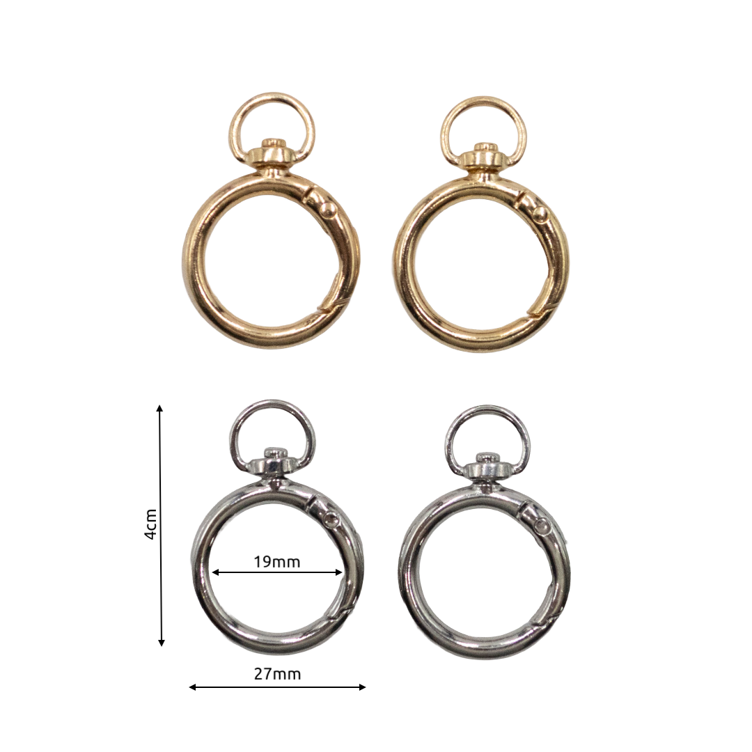 Spring Snap O-Rings + Swivel Buckle (2)