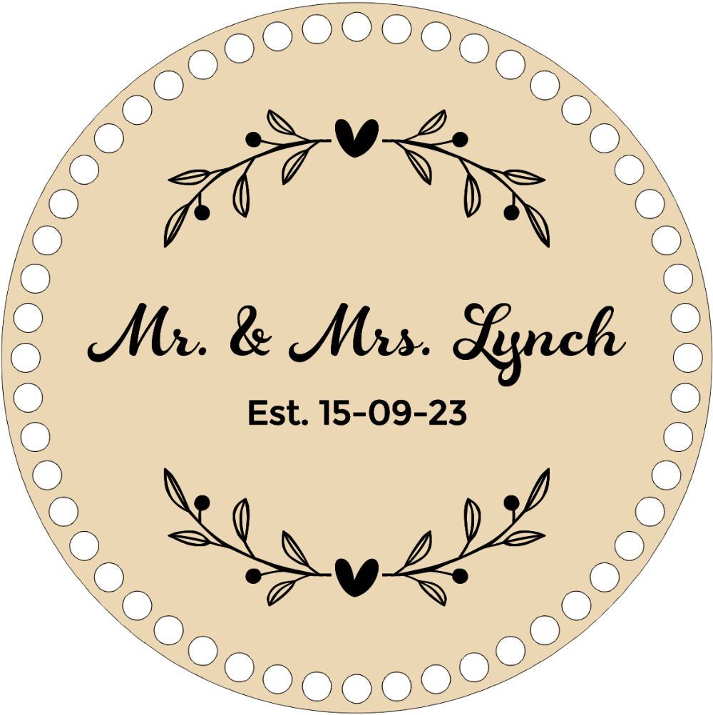 Crochet Basket Kit 22cm incl. Leather Handles CUSTOMISED