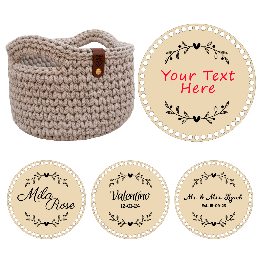 Crochet Basket with Handles Kit 22cm CUSTOMISED