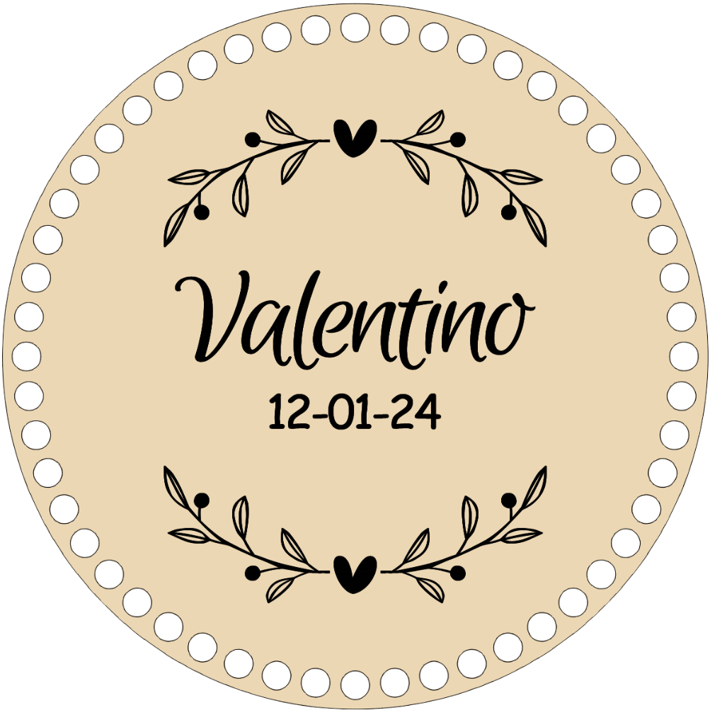 Crochet Basket Kit 22cm incl. Leather Handles CUSTOMISED