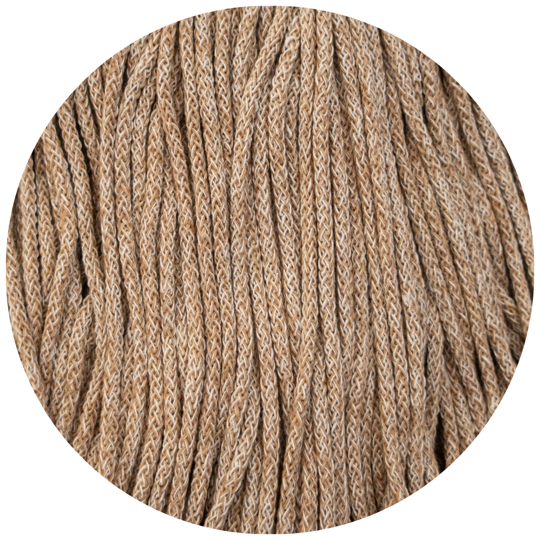 MATILDA Braided Cord BARLEY/BEIGE 3mm 100m