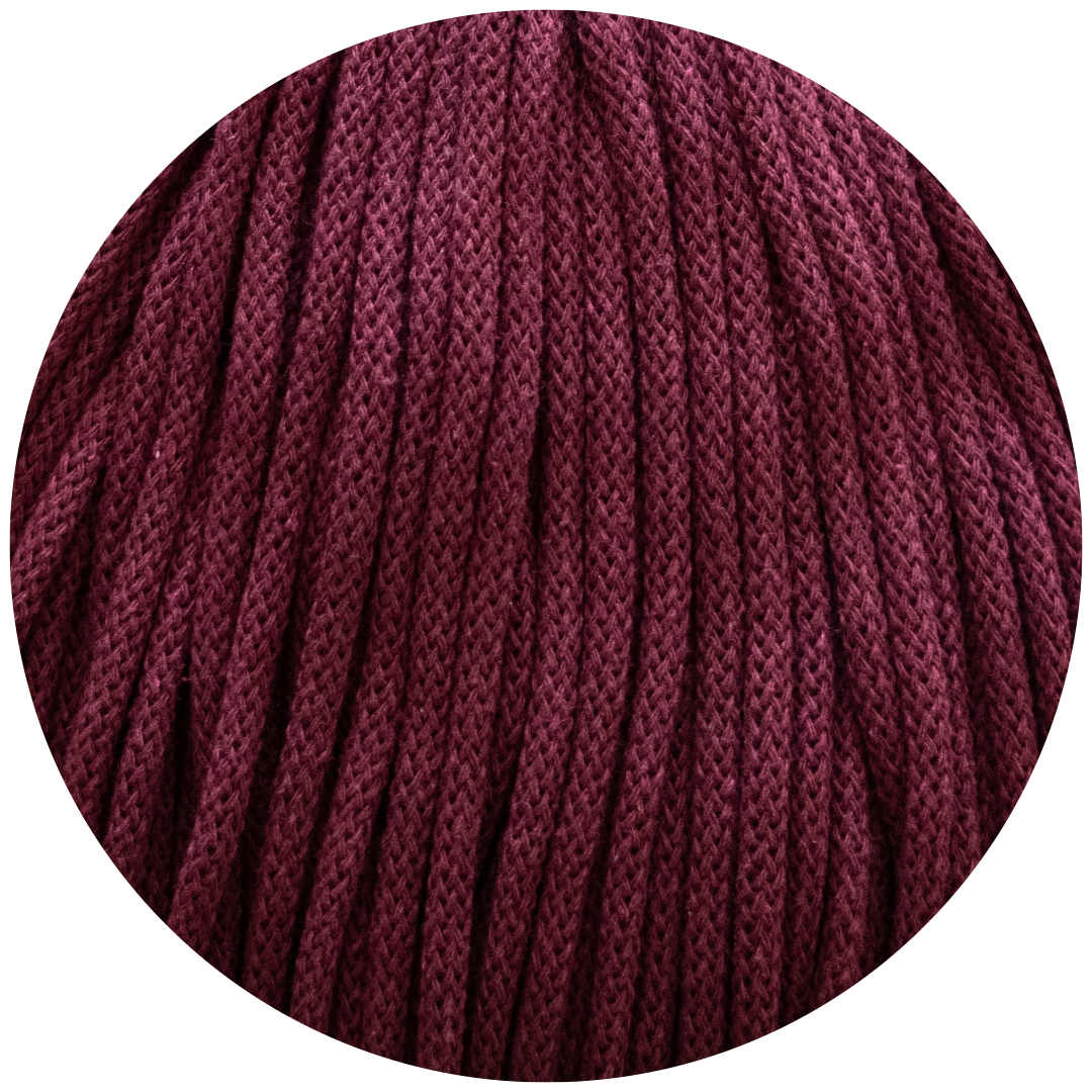 Matilda Braided Cord BURGUNDY 5mm 100m