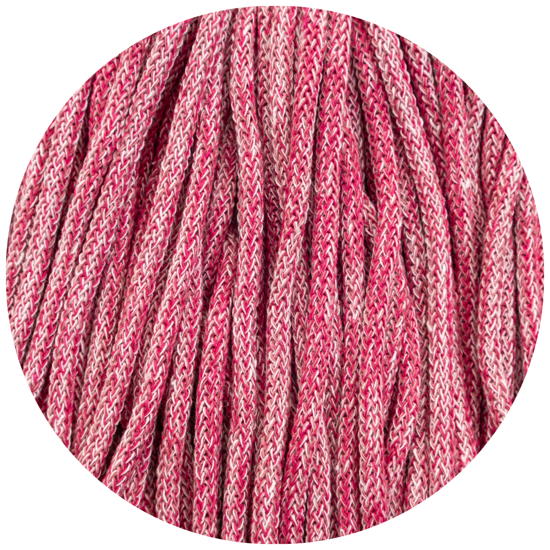 Matilda Braided Cord FUCHSIA/ROSE/BABY PINK 5mm 50m