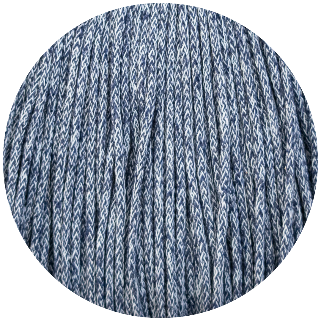 MATILDA Braided Cord JEANS/BABY BLUE 3mm 100m