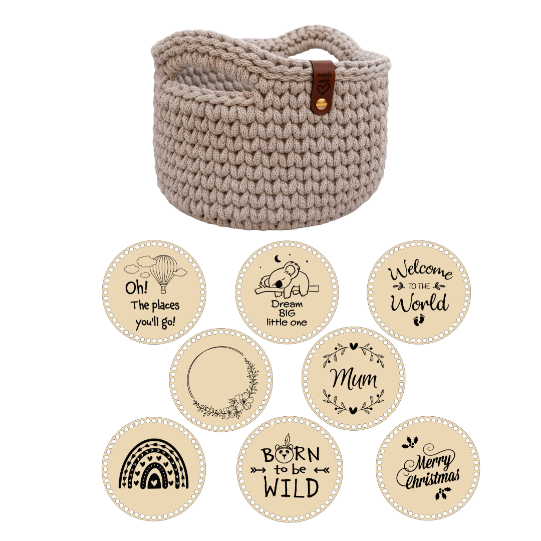 Crochet Basket with Handles Kit 22cm