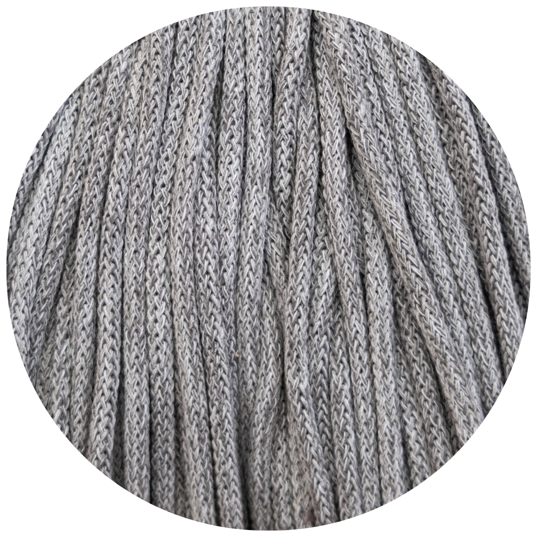 Matilda Braided Cord METAL/MARBLE/LT GREY 5mm 100m