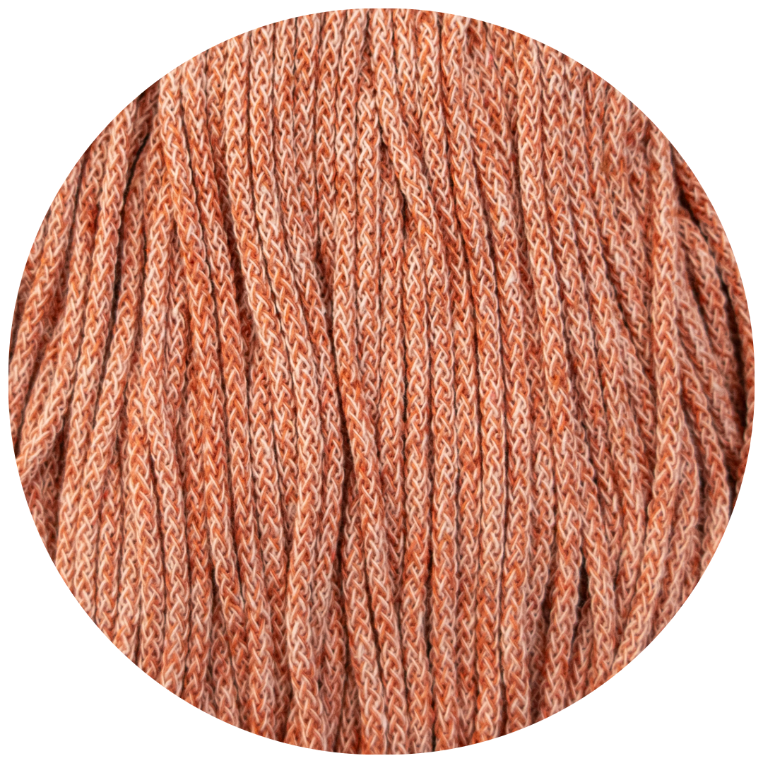 MATILDA Braided Cord PUMPKIN/PEACH 3mm 100m