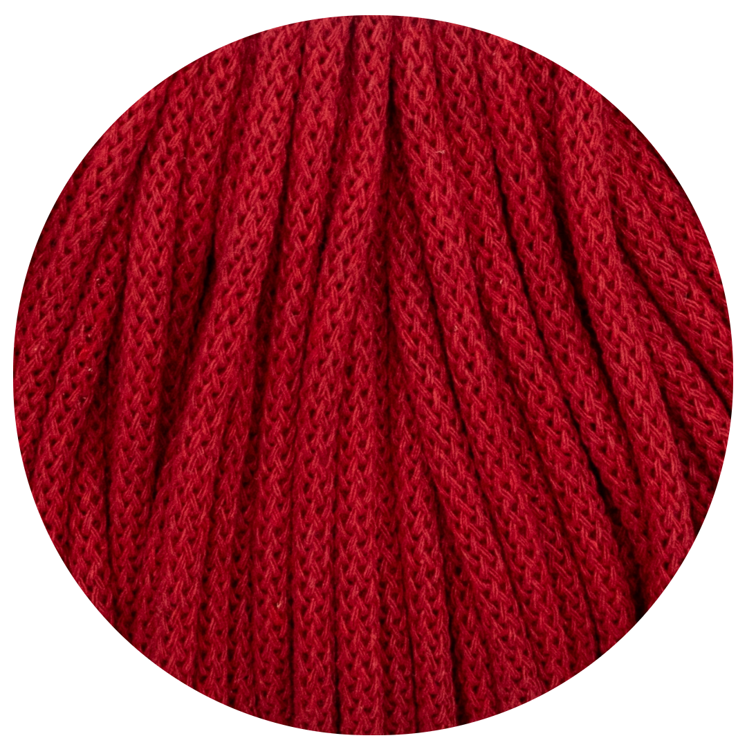 Matilda Braided Cord WINE 5mm 100m